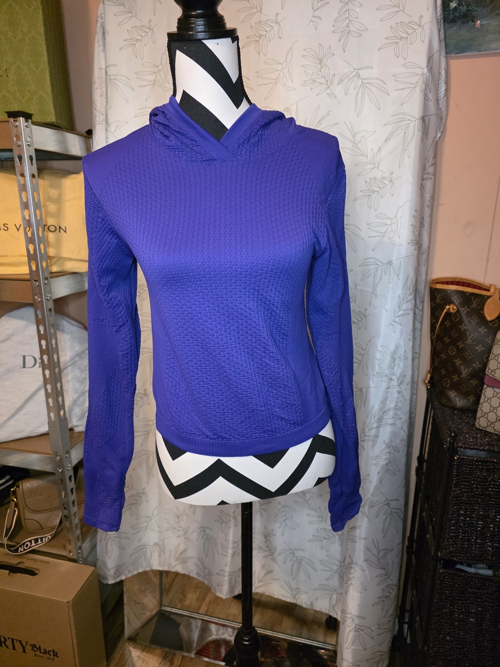 Athleta Flurry Seamless Cropped Hoodie - Sz. Small - Purple